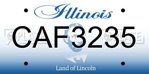 CAF3235 Illinois License Plate