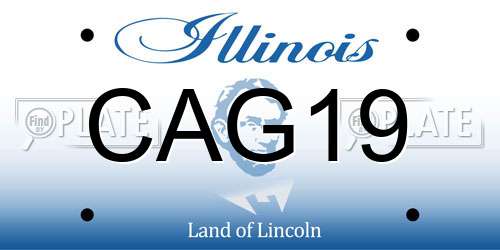 CAG19 Illinois License Plate