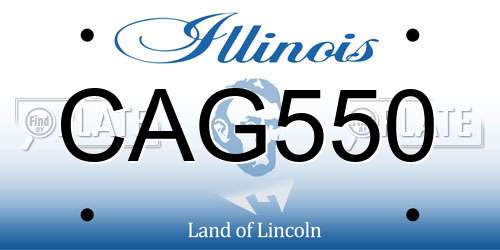 CAG550 Illinois License Plate