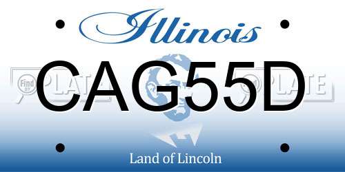 CAG55D Illinois License Plate