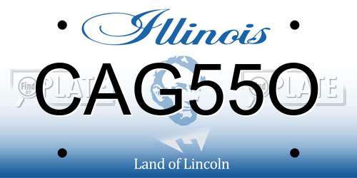 CAG55O Illinois License Plate