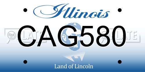 CAG580 Illinois License Plate