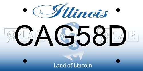 CAG58D Illinois License Plate
