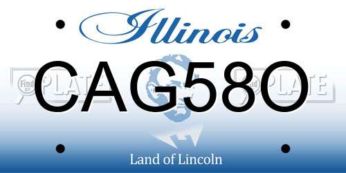CAG58O Illinois License Plate