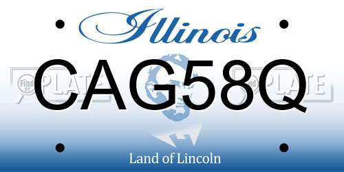 CAG58Q Illinois License Plate