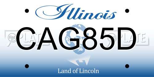 CAG85D Illinois License Plate