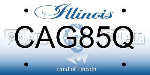 CAG85Q Illinois License Plate