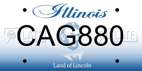 CAG880 Illinois License Plate