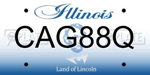 CAG88Q Illinois License Plate