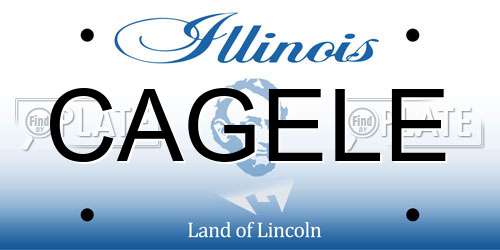 CAGELE Illinois License Plate