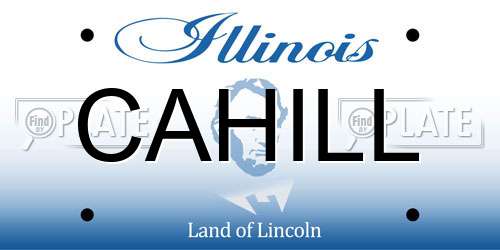 CAHILL Illinois License Plate