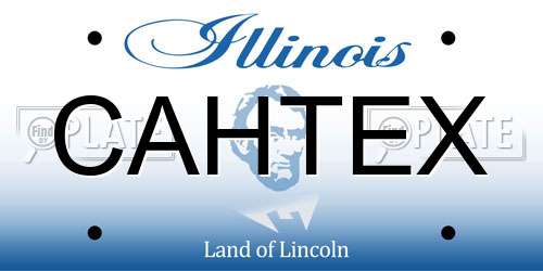 CAHTEX Illinois License Plate