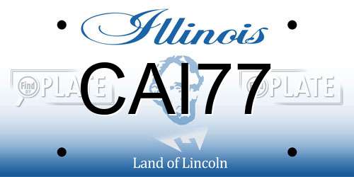 CAI77 Illinois License Plate