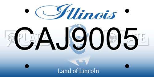 CAJ9005 Illinois License Plate