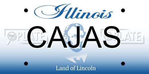 CAJAS Illinois License Plate