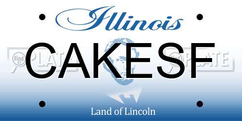 CAKESF Illinois License Plate