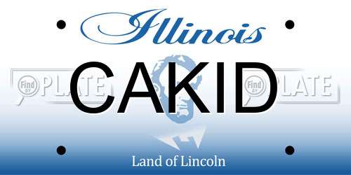 CAKID Illinois License Plate