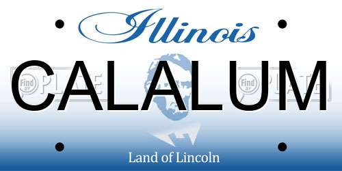 CALALUM Illinois License Plate