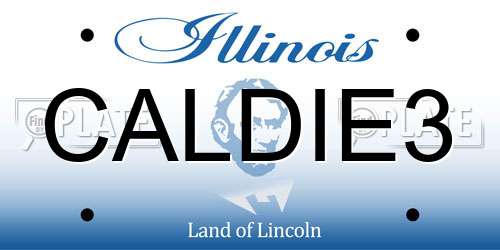 CALDIE3 Illinois License Plate