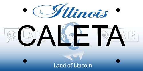 CALETA Illinois License Plate