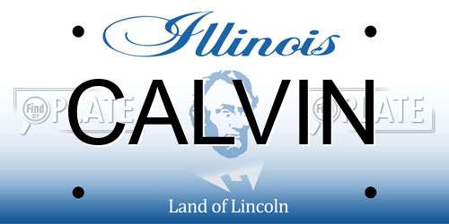 CALVIN Illinois License Plate