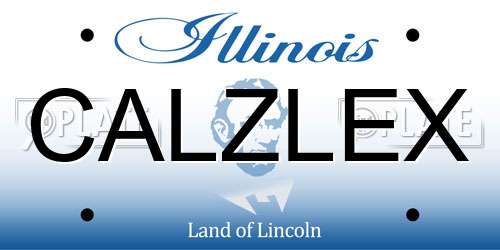 CALZLEX Illinois License Plate