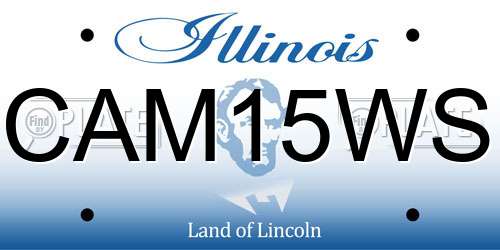 CAM15WS Illinois License Plate
