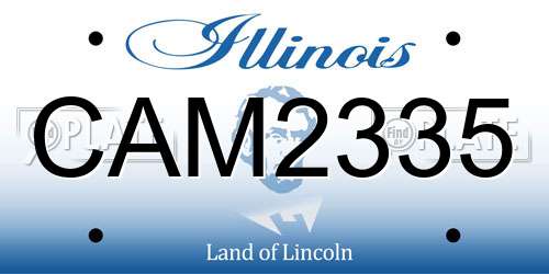 CAM2335 Illinois License Plate