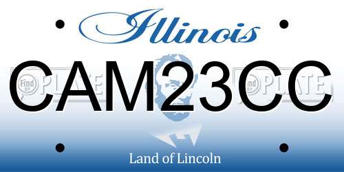CAM23CC Illinois License Plate