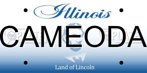 CAMEODA Illinois License Plate
