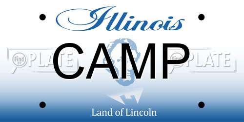 CAMP Illinois License Plate