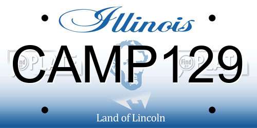 CAMP129 Illinois License Plate
