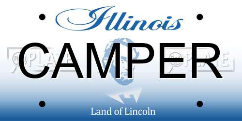 CAMPER Illinois License Plate