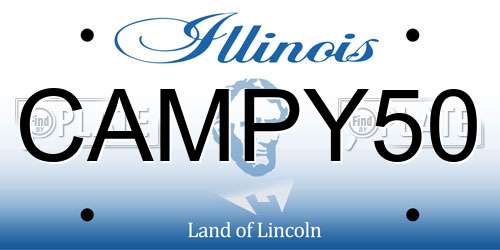 CAMPY50 Illinois License Plate