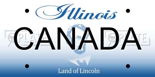 CANADA Illinois License Plate