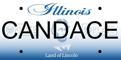 CANDACE Illinois License Plate