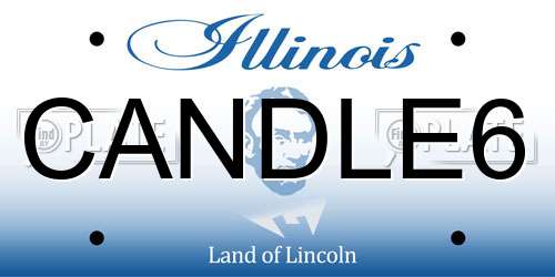 CANDLE6 Illinois License Plate