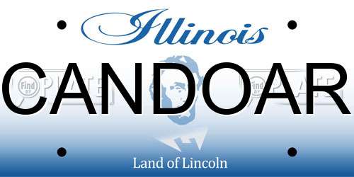 CANDOAR Illinois License Plate