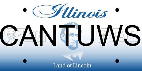 CANTUWS Illinois License Plate