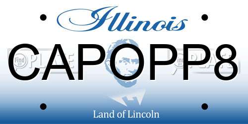 CAPOPP8 Illinois License Plate