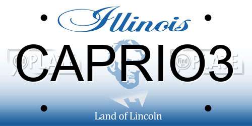CAPRIO3 Illinois License Plate