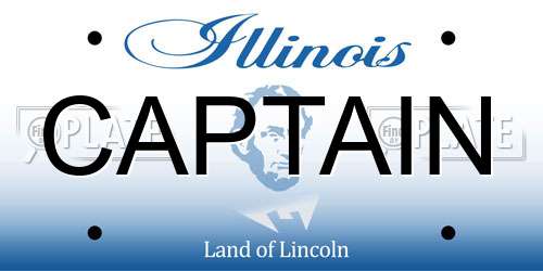 CAPTAIN Illinois License Plate
