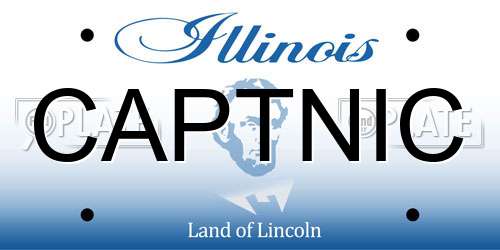 CAPTNIC Illinois License Plate