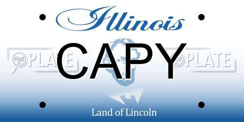 CAPY Illinois License Plate