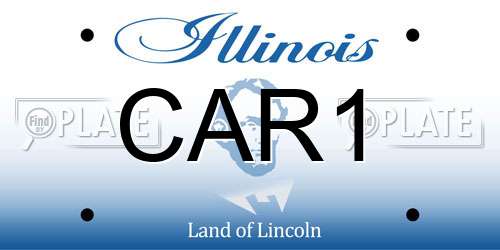 CAR1 Illinois License Plate