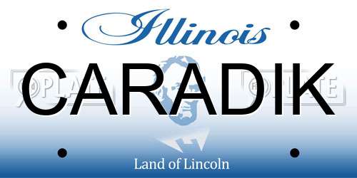 CARADIK Illinois License Plate