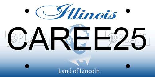 CAREE25 Illinois License Plate