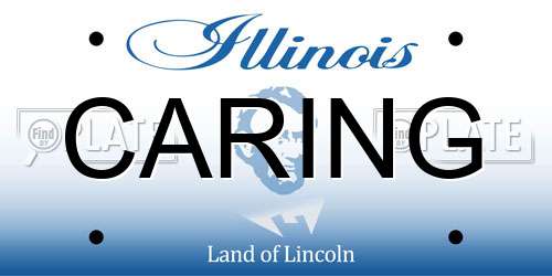 CARING Illinois License Plate