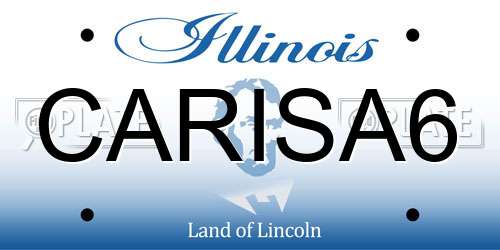 CARISA6 Illinois License Plate