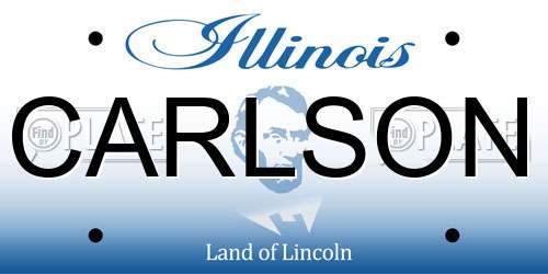 CARLSON Illinois License Plate